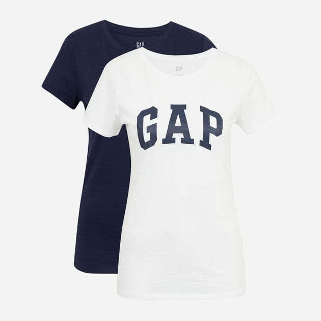 Набір жіночих футболок 2 шт GAP 548683-00 L Синій/Білий (1200047049027) - зображення 1