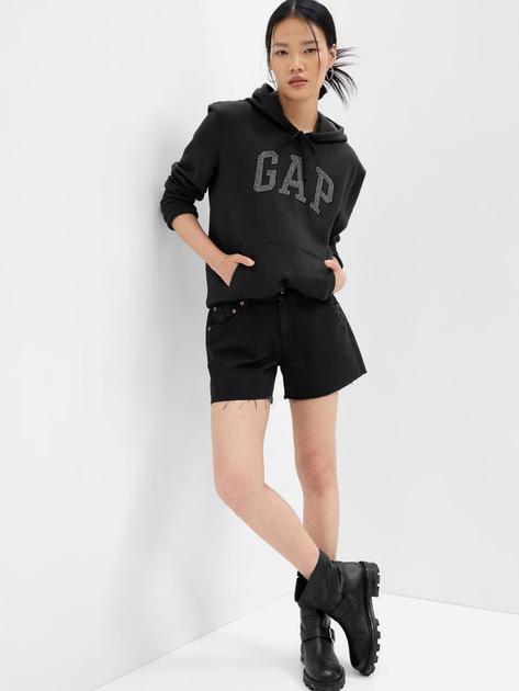 Bluza damska z kapturem kangurka GAP 796099-01 L Czarna (1200115933746) - obraz 3