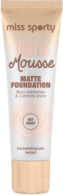 Podkład Miss Sporty Insta Mousse Matte Foundation 001 Ivory 30 ml (3614224808600) - obraz 1