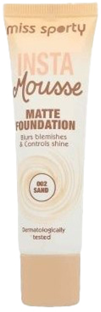 Podkład Miss Sporty Insta Mousse Matte Foundation 002 Sand 30 ml (3614224808617) - obraz 1