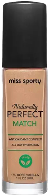 Podkład Miss Sporty Naturally Perfect Match 150 Rose Vanilla 30 ml (3616303417659) - obraz 1