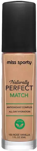 Тональна основа Miss Sporty Naturally Perfect Match 150 Rose Vanilla 30 мл (3616303417659) - зображення 1