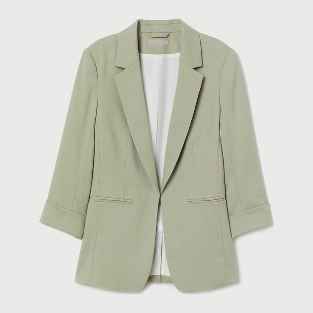 Пиджак удлиненный женский H&M Q1409-862272 36 Хаки (hm04724004273) – в ...