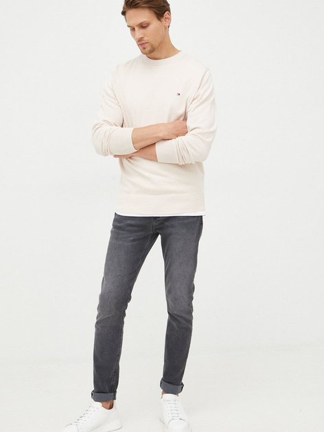 Sweter męski elegancki Tommy Hilfiger Regular Fit MW0MW21316 L Ivory (8720117060965) - obraz 3