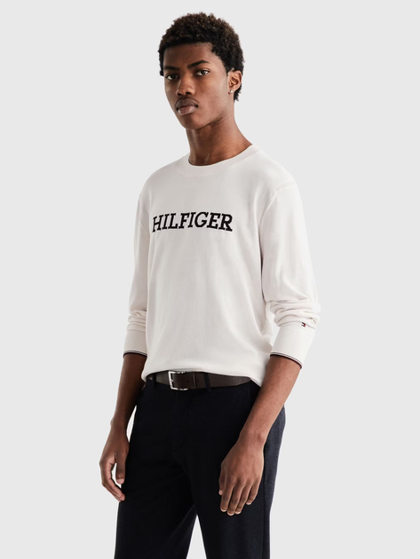 Джемпер чоловічий Tommy Hilfiger Regular Fit MW0MW31584 L Білий (8720644183205) - зображення 1