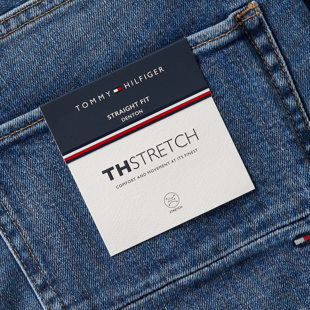 Джинси Regular fit чоловічі Tommy Hilfiger Fitted Straight MW0MW32079 34 Сині (8720644103326) - зображення 6