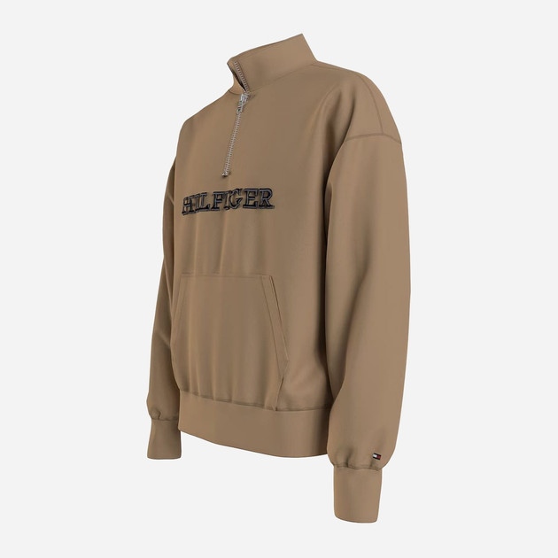 Толстовка на блискавці чоловіча Tommy Hilfiger Archive Fit MW0MW32121 L Хакі з принтом (8720644144381) - зображення 3