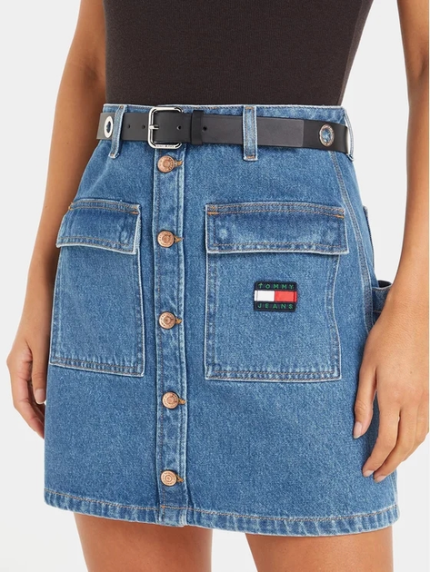 Pasek damski skórzany Tommy Hilfiger Tjw City Girl Belt AW0AW15112 85 cm Czarny (8720644252772) - obraz 3