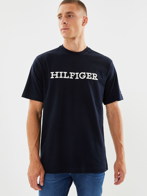Акція на Футболка чоловіча Tommy Hilfiger Archive Fit MW0MW31539 M Темно-синя від Rozetka