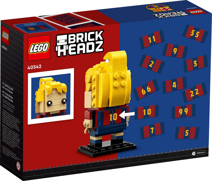 Конструктор LEGO BrickHeadz ФК Барселона 530 деталей (40542) - зображення 13