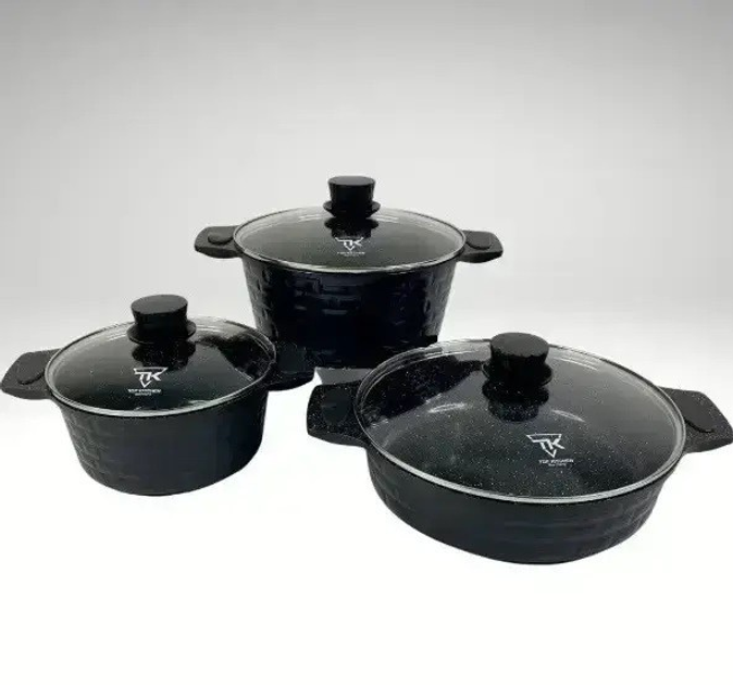 Набор посуды кастрюли с гранитным антипригарным покрытием Top Kitchen ...