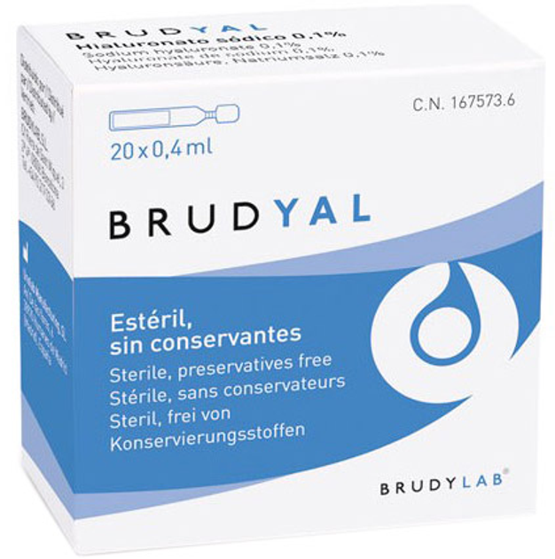 Капли для глаз BrudyLab Brudyal 20 разовых доз x 0.4 мл (8470001675736) - изображение 1