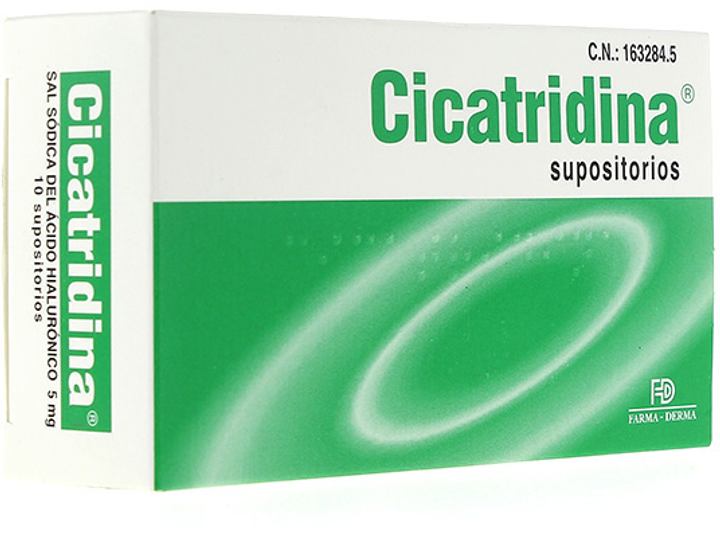 Свічки від геморою Cicatridina Suppositories For Hemorrhoids 5 mg (8032595870296) - зображення 1