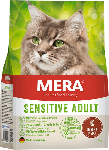 Сухой корм для котов Mera Cats Sensitive Adult (Intsect) 400 г ...