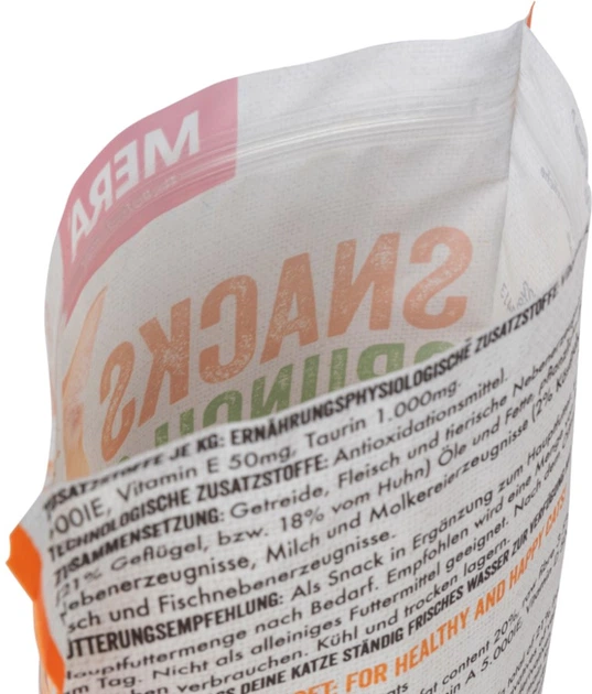 Снеки для котов Mera SNACKS Crunch & Soft Huhn & Käse с курицей и сыром 200 г (4025877834035) - Фото 8 Снеки для котов Mera SNACKS Crunch & Soft Huhn & Käse с курицей и сыром 200 г (4025877834035) - изображение 8