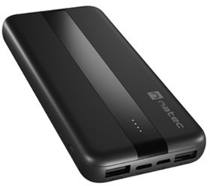 Powerbank Natec Trevi Slim 10000 mAh Czarny (NPB-1921) - obraz 4