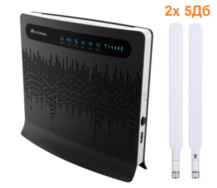 4G маршрутизатор WI-FI Huawei B593s-22 Black c усиливающими антеннами 5 ...