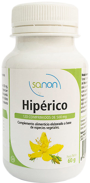 Suplement diety Sanon Hipérico 120 kapsułek 500 mg (8437013869232) - obraz 1