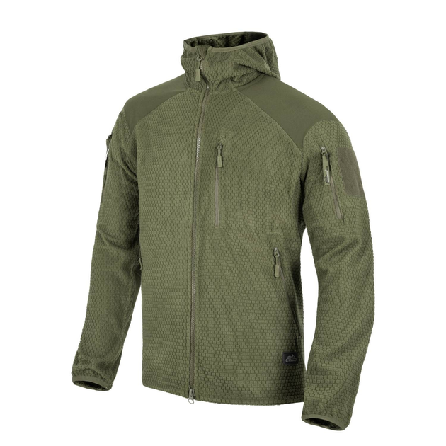 Кофта Alpha Hoodie Tactical Jacket - Grid Fleece Helikon-Tex Olive Green L - изображение 1