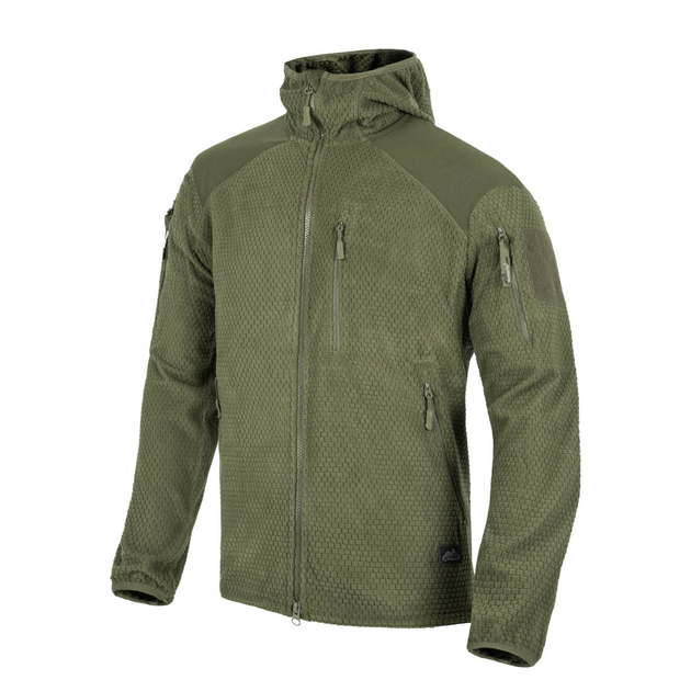 Кофта Alpha Hoodie Tactical Jacket - Grid Fleece Helikon-Tex Олива XXL - зображення 1