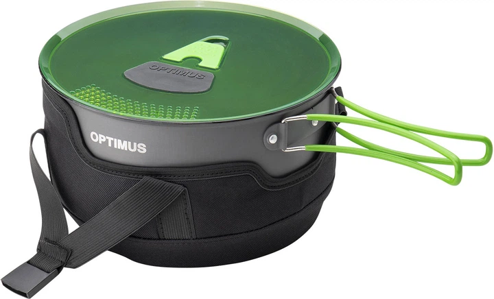 Zestaw naczyń Optimus Terra Camp 4 Pot Set 6 części Czarny-limonkowy (8020677) - obraz 3
