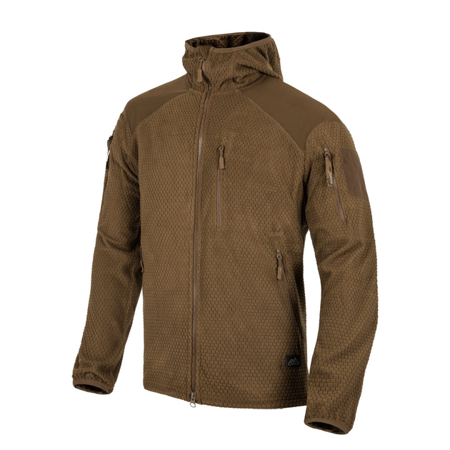 Кофта Alpha Hoodie Tactical Jacket - Grid Fleece Helikon-Tex Coyote XXL - изображение 2