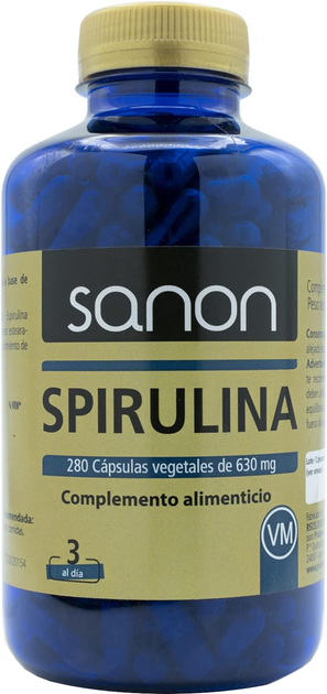 Дієтична добавка Sanon Spirulina De 630 мг 280 капсул (8436556087349) - зображення 1