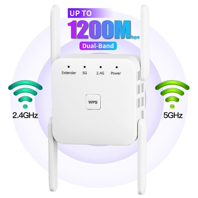Репитер Wi-Fi 1200 Мбит/с 5ГГц, 2,4. Усилитель сигнала WIFI – фото ...