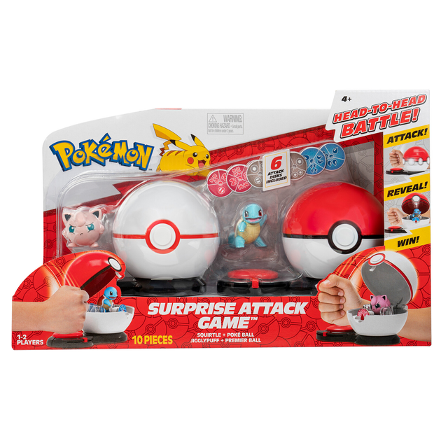 Figurki Jazwares Pokemon „Surprise Attack” Squirtle vs Jiggypuff (PKW2506) (191726409540) - obraz 1