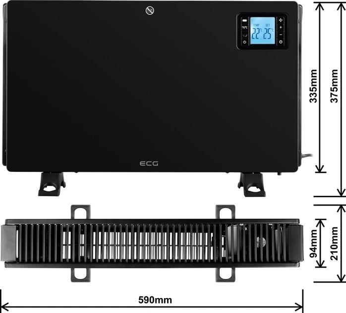Конвектор ECG TK 2080 DR Black - изображение 9
