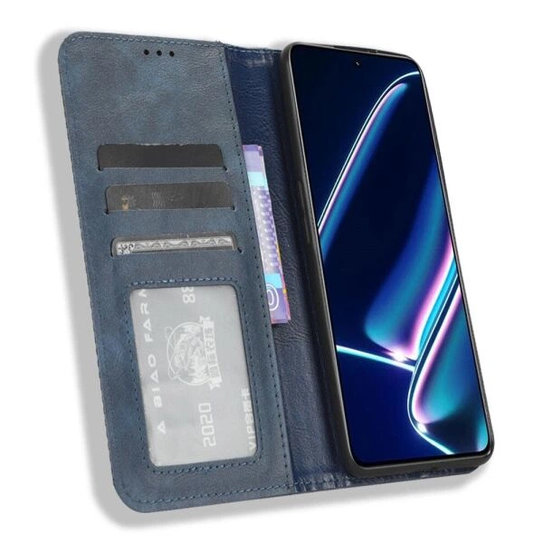 Чехол-книжка Deexe Retro Style для Realme GT Neo 5 SE - Blue - изображение 2