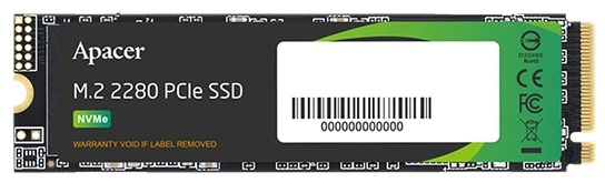SSD диск Apacer AS2280P4X 512GB NVMe M.2 2280 PCIe 3.0 x4 3D NAND