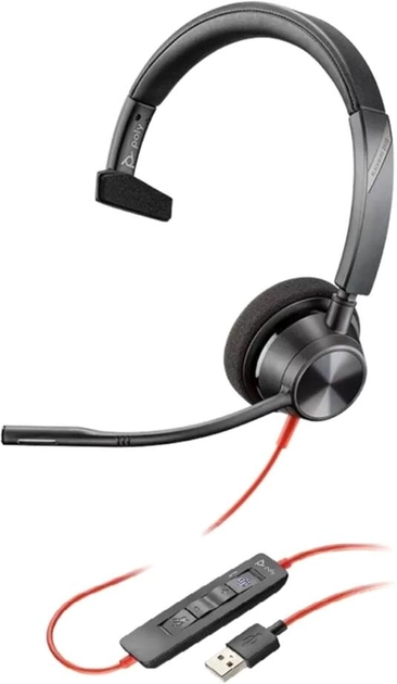 Słuchawki Plantronics Poly BlackWire 3310, BW3310-M USB-A Czarne (212703-01) - obraz 1