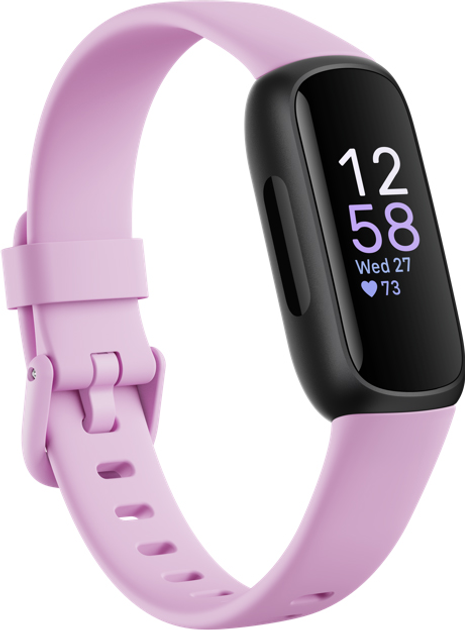 Смарт-браслет Fitbit Inspire 3 Black/Lilac Bliss (FB424BKLV) - зображення 3