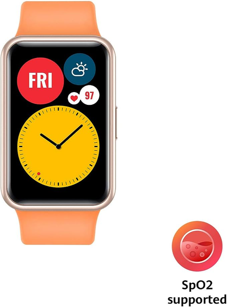 Смарт-годинник Huawei Watch Fit 46mm / Bluetooth / 5ATM / Cantaloupe Orange (TIA-B09) Б/В - зображення 5
