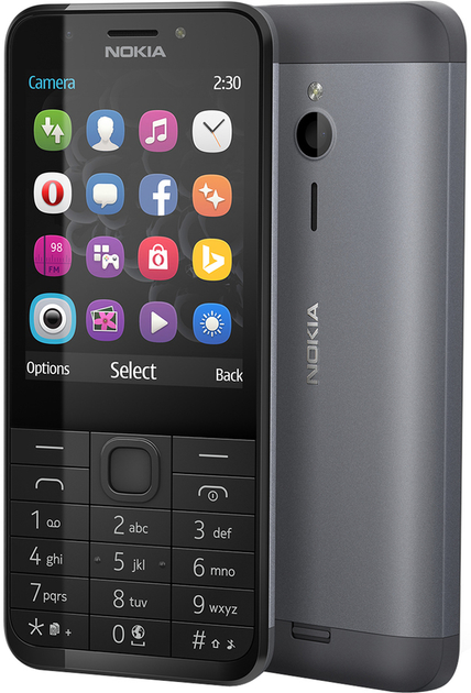 Telefon komórkowy Nokia 230 DualSim Black (A00027000) - obraz 1