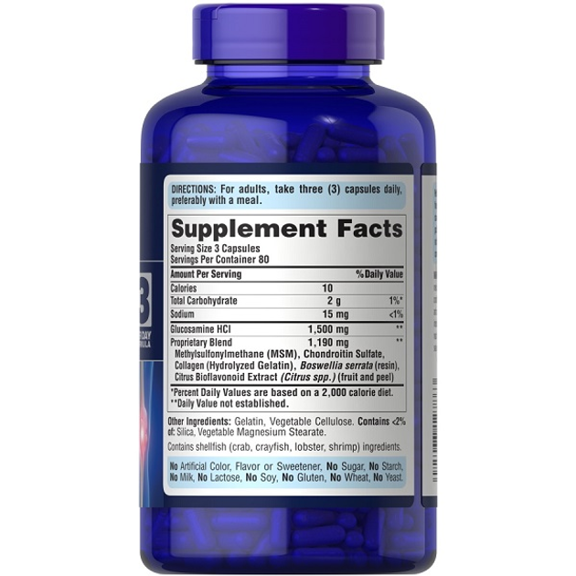 Препарат для суставов и связок Puritan's Pride Chondroitin Glucosamine ...