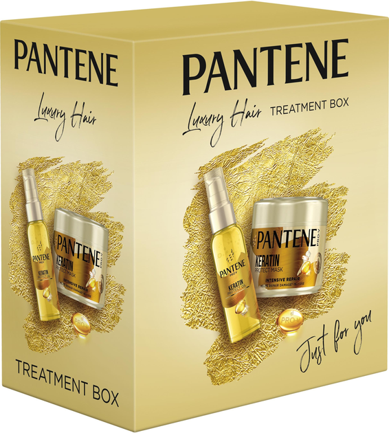 Подарунковий набір для волосся Pantene Pro-V Intensiv Repair Маска 300 мл + Олія 100 мл (8006540737958) - зображення 1