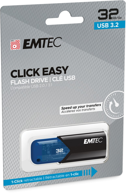 Pendrive Emtec B110 Click Easy 32GB USB 3.2 Blue (ECMMD32GB113) - obraz 3