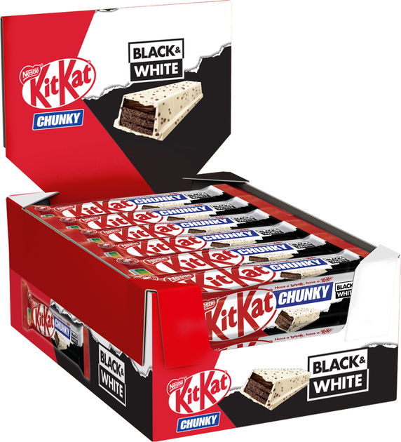 Акція на Упаковка батончиків KitKat Chunky Чорний & Білий 42 г х 24 шт від Rozetka