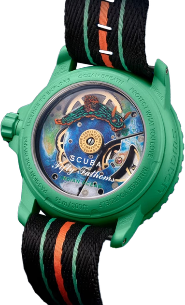 Наручные часы Blancpain × Swatch Bioceramic Scuba Fifty Fathoms