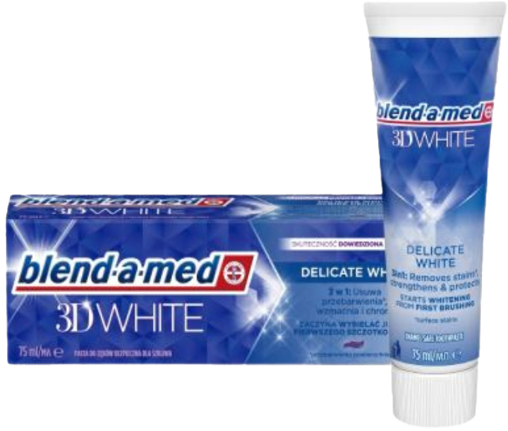 Pasta do zębów Blend-a-med 3D White Delicate White 75 ml (8006540793183) - obraz 1