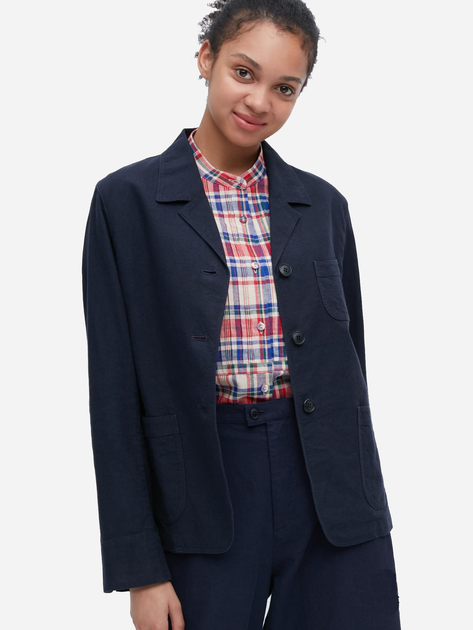 Пиджак удлиненный женский Uniqlo 36781274 L Синий (1159787136) 