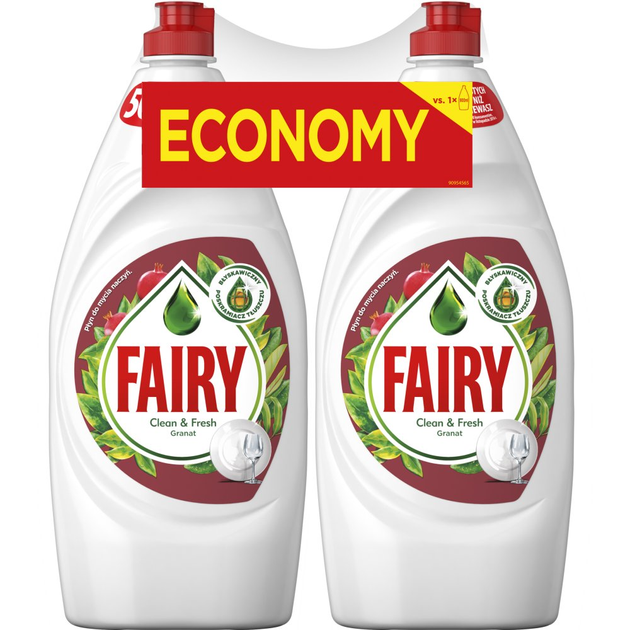 Płyn do mycia naczyń Fairy pomegranate 2 x 900 ml (8001090208033) - obraz 1