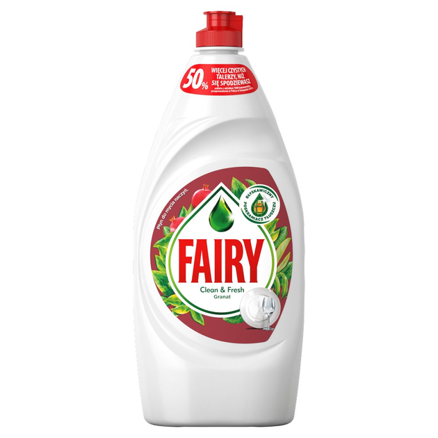 Płyn do mycia naczyń Fairy Clean & Fresh Granat 900 ml (4015400958093) - obraz 1