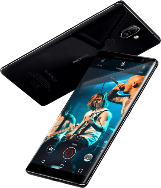 Smartfon Nokia 8 Sirocco TA-1005 6/128GB Black (11A1NB01A03) - obraz 3