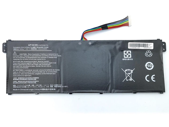 Батарея для ACER AP18C8K Aspire 5 A515-43, A514-52, A515-44, A515-54, A515-56, Aspire 7 A715-42G, Swift 3 SF314-42, SF314-57, SF314-57G, SF314-58, SF314-59 (11.55V 4350mAh 50Wh) (67876) - Фото 2 Батарея для ACER AP18C8K Aspire 5 A515-43, A514-52, A515-44, A515-54, A515-56, Aspire 7 A715-42G, Swift 3 SF314-42, SF314-57, SF314-57G, SF314-58, SF314-59 (11.55V 4350mAh 50Wh) (67876) - изображение 2