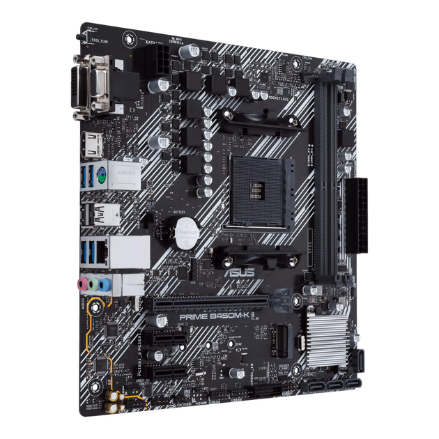 Материнская плата Asus PRIME B450M-K II Socket AM4/AMD/MicroATX/HDMI/DVI-D/VGA - изображение 3