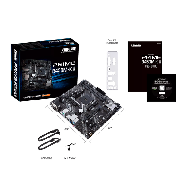 Материнская плата Asus PRIME B450M-K II Socket AM4/AMD/MicroATX/HDMI/DVI-D/VGA - изображение 4