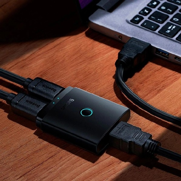 Хаб HDMI адаптер сплиттер Baseus AirJoy Series 2-in-1 Bidirectional ...